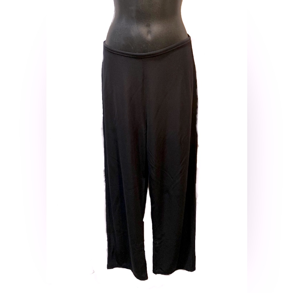 Also Known As Black Palazzo Pants Wide Leg Stretchy Sz M